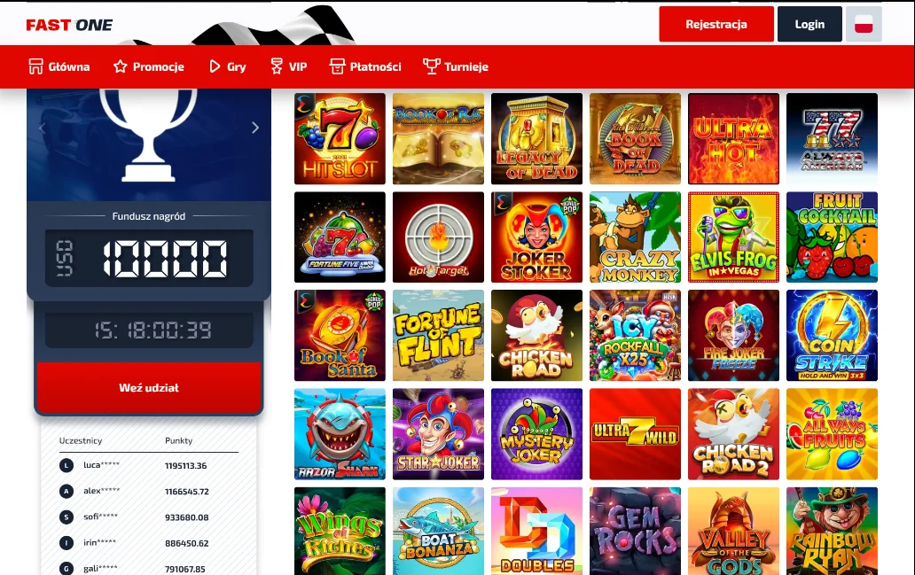 F1 Casino gry online i automaty